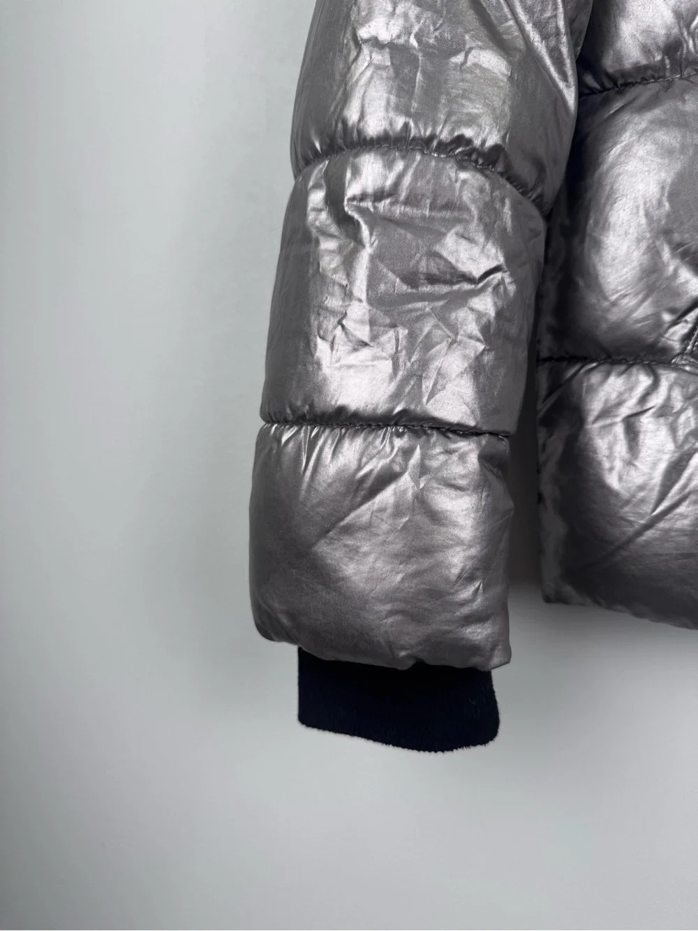 SAM.‎ New York Metallic Gunmetal Puffer Jacket Girl's Size 10